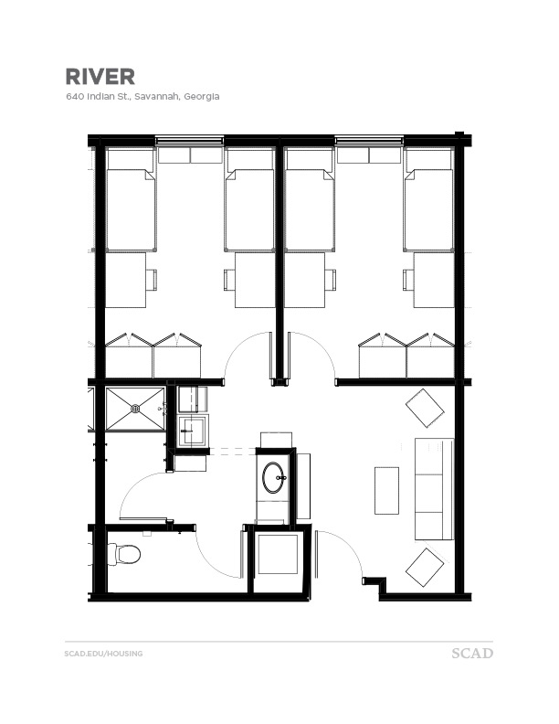 River Residence Hall Floorplan Scad